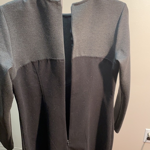 G I L L  dark charcoal grey thermal knit dress - Picture 3 of 6